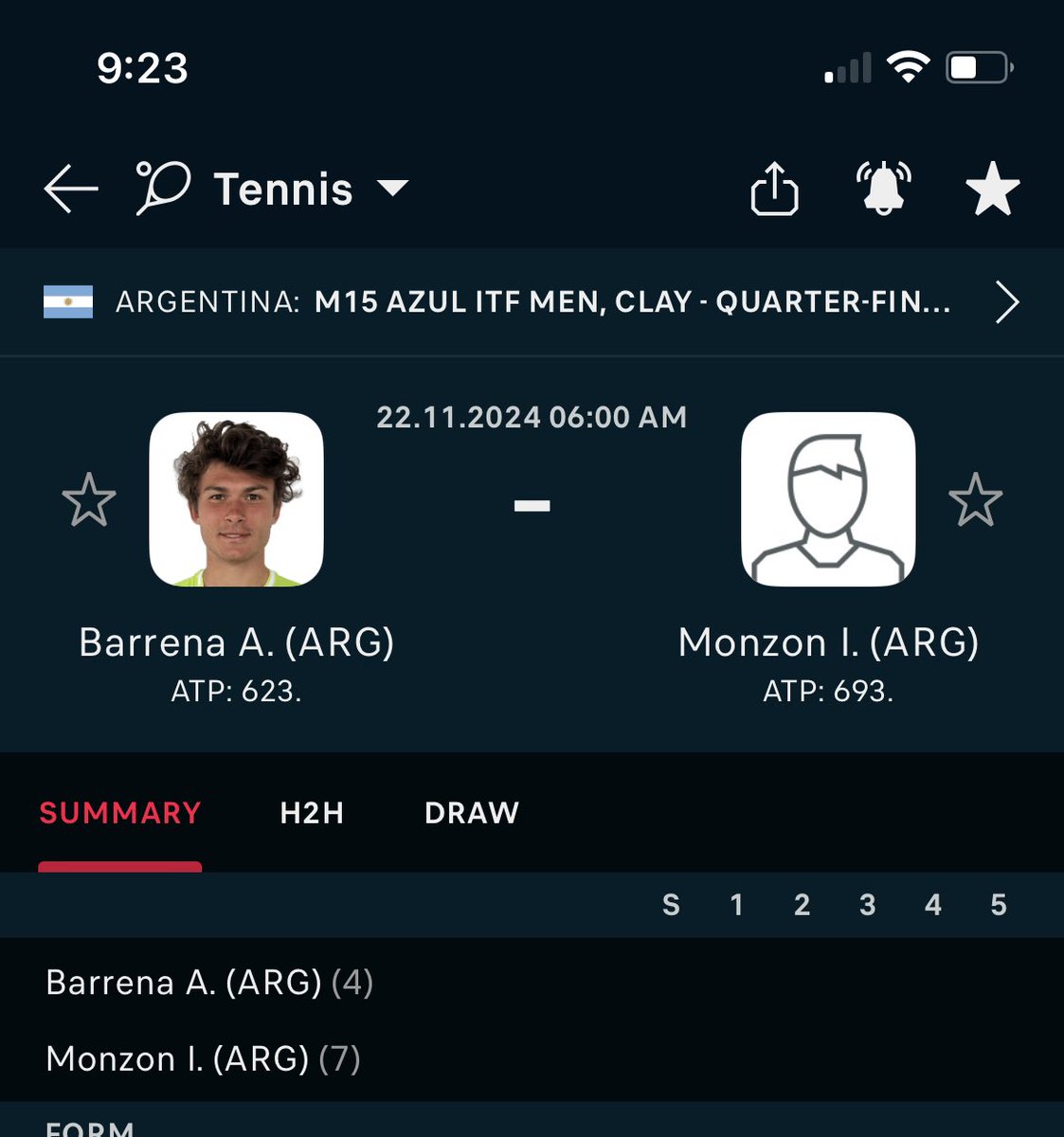 ReturnOfTheBigA's tweet image. Monzon +5.5 5U 🎾 +1.5 sets and +325 

This will be a dogfight, two clay court grinders that lack elite shot making ability

They have met 3 times, Barrena leads 3-0 but they all been close… would have covered +5.5 in every match 

I think Monzon can win this