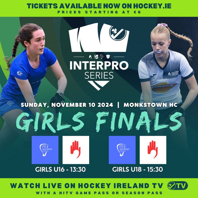 Under-16 superstars Pippa Beatty and Laura Keogh are part of the Leinster panel in the Interprovincial final against Ulster today. The game is on in Rathdown at 1.30pm or you can watch it on Hockey Ireland TV! #roversrepresenting