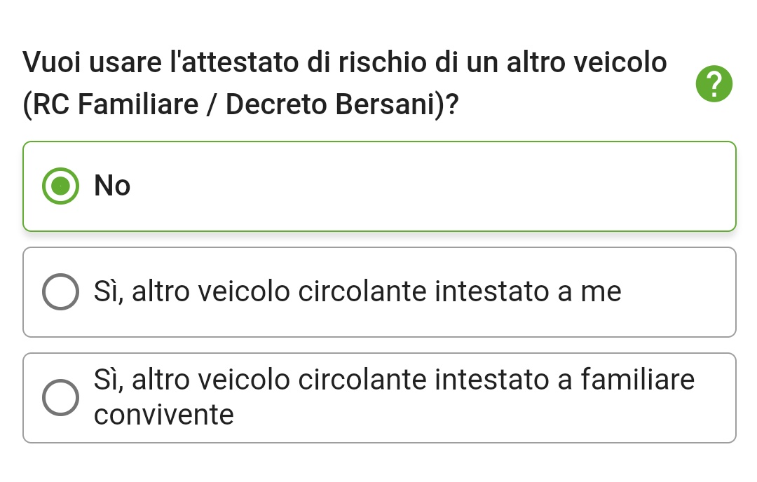 Non importa che tu sia di destra o di sinistra, se devi fare l'assicurazione sempre grazie a Bersani devi dire.