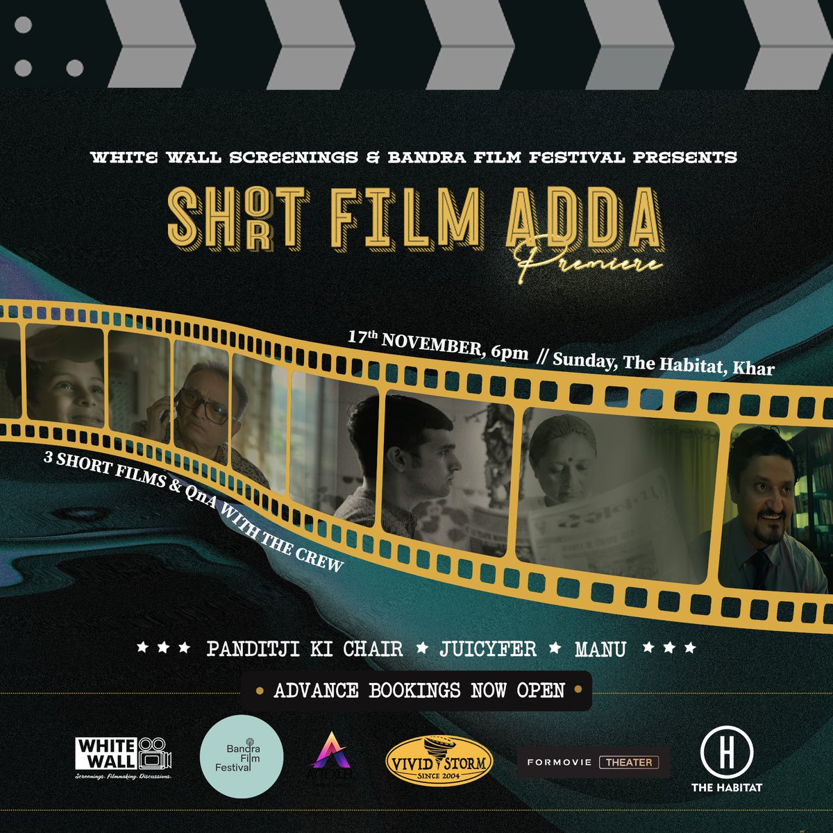 White Wall Screenings (@wwscreenings) on Twitter photo Premiering these delightful shorts next Sunday with <a href="/BandraFilm/">Bandra Film Festival</a>
Come watch delightful shorts with us followed by QnA with the crew!
Register here bit.ly/3UZ5nCE
<a href="/IndieHabitat/">The Habitat</a> Premiering these delightful shorts next Sunday with <a href="/BandraFilm/">Bandra Film Festival</a>
Come watch delightful shorts with us followed by QnA with the crew!
Register here bit.ly/3UZ5nCE
<a href="/IndieHabitat/">The Habitat</a>