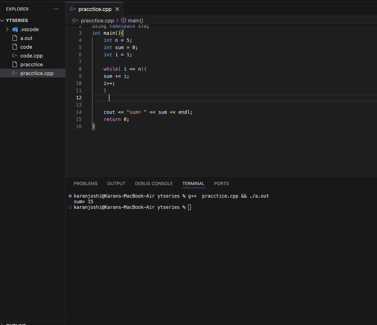 for and while loops
#Cplusplus
#CPP
#Programming
#CodeNewbie
#Coding
#Developers
#SoftwareDevelopment
#100DaysOfCode
#LearnToCode
