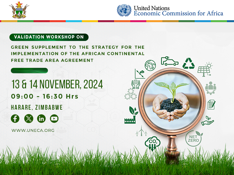 ECASROSA (@ecasrosa) on Twitter photo #Upcoming in #Harare🇿🇼#Zimbabwe : Green Supplement to The Strategy for The Implementation of The African Continental Free Trade Area Agreement - #Zimbabwe - Validation Workshop, 13 -14 November, 2024.
Details : uneca.org/eca-events/gre…
<a href="/Min_of_IC/">Ministry of Industry and Commerce</a> <a href="/UNZimbabwe/">UN Zimbabwe</a> <a href="/ECA_OFFICIAL/">ECA</a> #Upcoming in #Harare🇿🇼#Zimbabwe : Green Supplement to The Strategy for The Implementation of The African Continental Free Trade Area Agreement - #Zimbabwe - Validation Workshop, 13 -14 November, 2024.
Details : uneca.org/eca-events/gre…
<a href="/Min_of_IC/">Ministry of Industry and Commerce</a> <a href="/UNZimbabwe/">UN Zimbabwe</a> <a href="/ECA_OFFICIAL/">ECA</a>