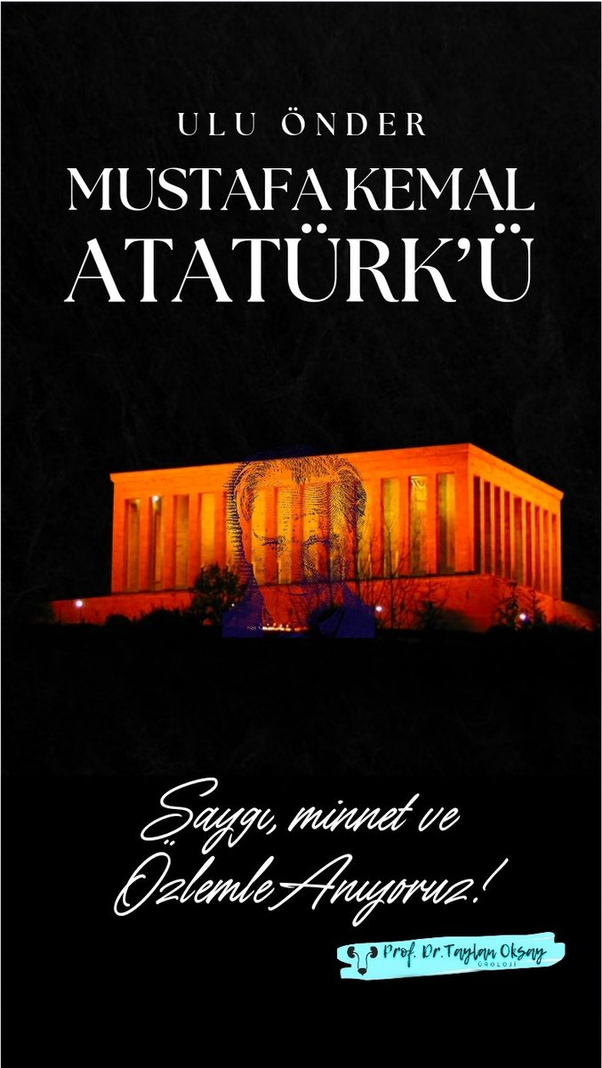 Türkiye Cumhuriyeti'nin kurucusu, büyük önderimiz Gazi Mustafa Kemal Atatürk’ü ebediyete intikal edişinin 86. yılında saygı, minnet ve özlemle anıyoruz.