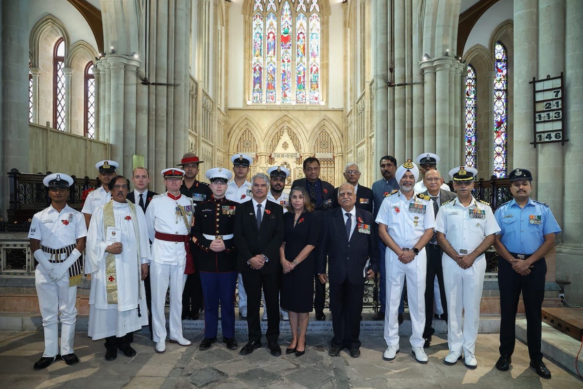 UK in Mumbai 🇬🇧🇮🇳 (@ukinmumbai) on Twitter photo On #RemembranceDay today, we held a Service of Remembrance at the Afghan Church in Mumbai.
<a href="/harjinderkangUK/">Harjinder Kang</a> laid a wreath, in a solemn tribute to the brave heroes who made the ultimate sacrifice for our freedom.
#LestWeForget #WeWillRememberThem On #RemembranceDay today, we held a Service of Remembrance at the Afghan Church in Mumbai.
<a href="/harjinderkangUK/">Harjinder Kang</a> laid a wreath, in a solemn tribute to the brave heroes who made the ultimate sacrifice for our freedom.
#LestWeForget #WeWillRememberThem