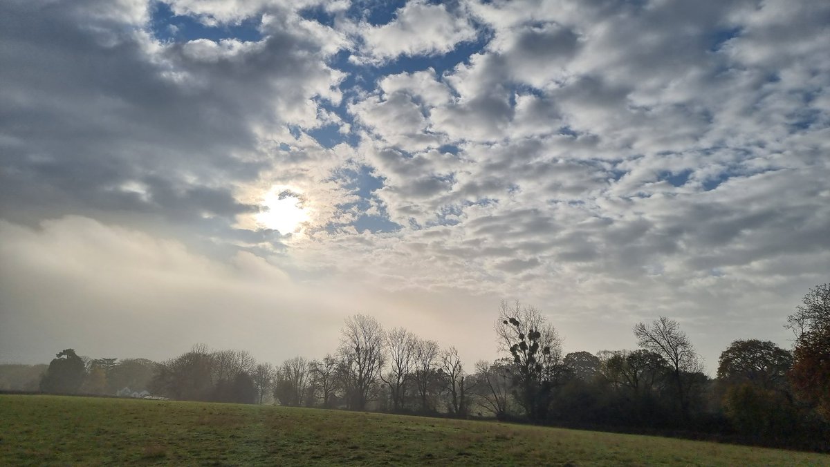 First glimpse of the sun in nearly 2 weeks! The end of the anticyclonic gloom is here. #Malvernhills ☀️☀️