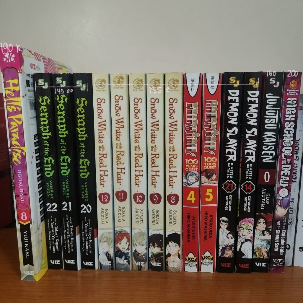 he4rtflia's tweet photo. β clearance sale komik α―β
β€· price on pict (negotiable)
β€· beberapa ada damage
β€· bahasa indo, eng, jpn
t. wts lfb manga horimiya fairy tail tokyo ghoul burn the witch shirayuki seraph hells paradise grimoire akame jujutsu jjk
#warunganime #warungkny #warungjjk #warungons https://t.co/Bu7xEhOnpP