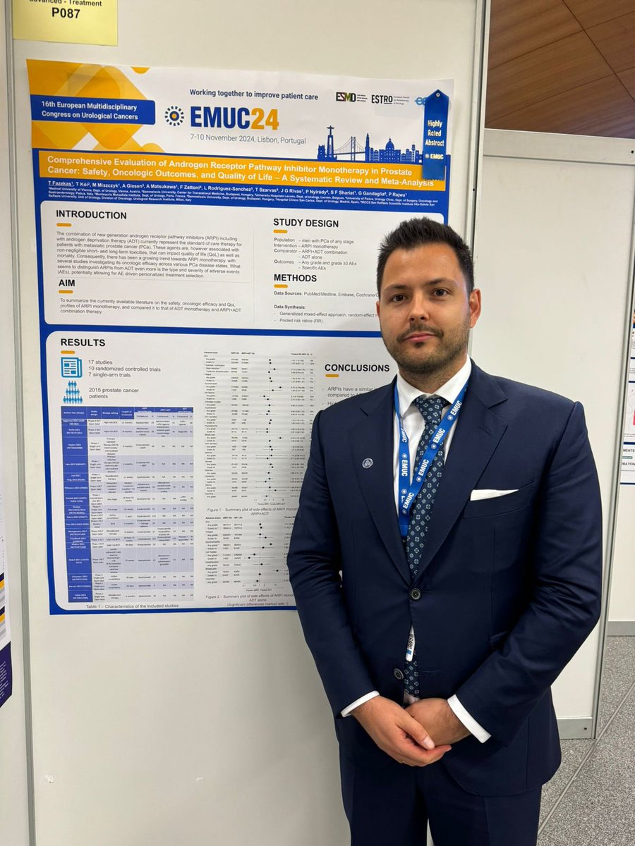 Tamas Fazekas MD (@fazekasmd) on Twitter photo I am deeply honoured that our work on ARPI monotherapy received "highly rated abstract" rating at #EMUC24
<a href="/dr_rajwa/">Pawel Rajwa</a> <a href="/DrShariat/">Shahrokh F. Shariat</a> <a href="/NyiradyP/">Nyirády Dr. Péter</a> <a href="/EAU_YAUProstate/">EAU YAU Prostate Cancer Working Group</a> <a href="/semmelweishu/">Semmelweis University</a> <a href="/Uro_MedUniWien/">Urologic Oncology Research MedUni Vienna</a> I am deeply honoured that our work on ARPI monotherapy received "highly rated abstract" rating at #EMUC24
<a href="/dr_rajwa/">Pawel Rajwa</a> <a href="/DrShariat/">Shahrokh F. Shariat</a> <a href="/NyiradyP/">Nyirády Dr. Péter</a> <a href="/EAU_YAUProstate/">EAU YAU Prostate Cancer Working Group</a> <a href="/semmelweishu/">Semmelweis University</a> <a href="/Uro_MedUniWien/">Urologic Oncology Research MedUni Vienna</a>
