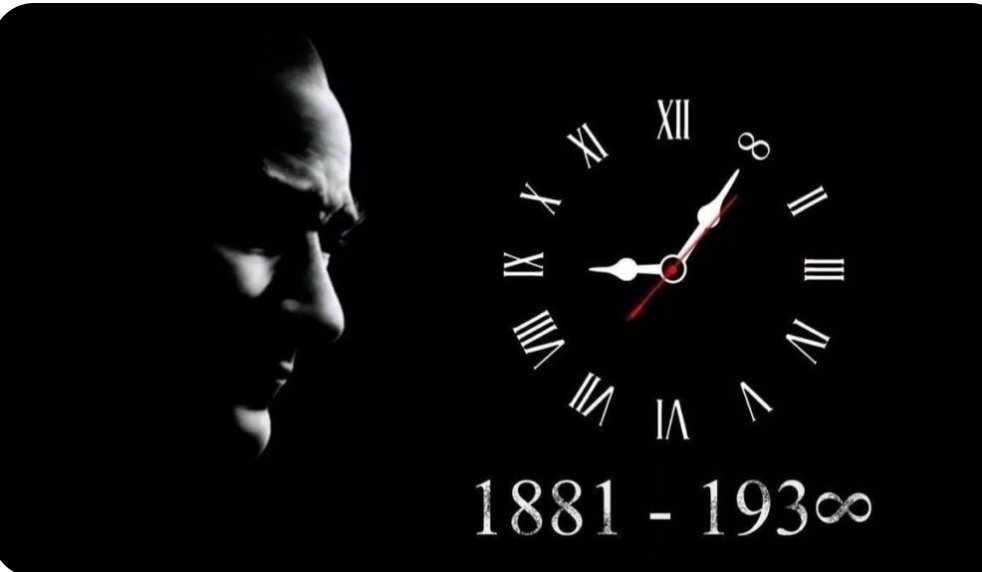 Saatler durabilir, Kalpler durabilir ama sana olan sevgimiz ve saygımız asla durmayacak. #10kasım193oo