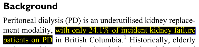 Wael Hussein (@teknofiliac) on Twitter photo I had to take a pause, ponder, and muse while reading this opening sentence.
**only** 24.1%.
Source: journals.sagepub.com/doi/epub/10.11… <a href="/PDI_Journal/">Peritoneal Dialysis International Journal</a>
USRDS: wide variation in PD utilization, 7% to 25%.
Amazing analysis: usrds-adr.niddk.nih.gov/2024/end-stage…. I had to take a pause, ponder, and muse while reading this opening sentence.
**only** 24.1%.
Source: journals.sagepub.com/doi/epub/10.11… <a href="/PDI_Journal/">Peritoneal Dialysis International Journal</a>
USRDS: wide variation in PD utilization, 7% to 25%.
Amazing analysis: usrds-adr.niddk.nih.gov/2024/end-stage….
