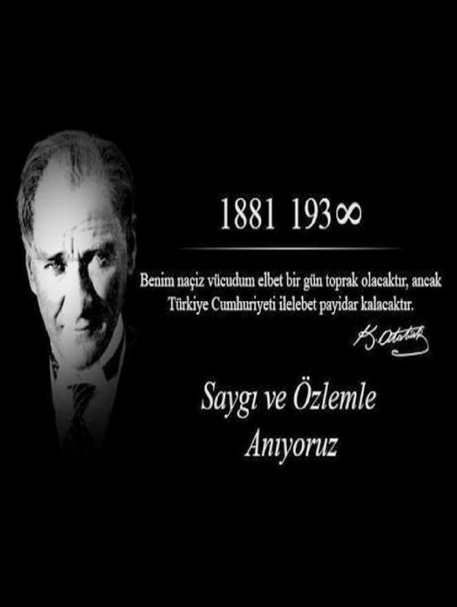 Cumhuriyetimizin kurucusu,İstiklal mücadelemizin Başkomutanı Ulu Önder Gazi Mustafa Kemal ATATÜRK’ün aramızdan ayrılışının 86. Yılında minnet, özlem, sevgi ve saygıyla anıyoruz… Ruhun şad olsun 🙏🇹🇷 #10Kasım
<a href="/aktasnaci/">Naci Aktaş</a> <a href="/itasyapan/">İbrahim Taşyapan</a> <a href="/TC_UsakValiligi/">Uşak Valiliği</a> <a href="/Huriyeakyol10/">Huriye Akyol</a> <a href="/TCNufus/">Nüfus ve Vatandaşlık İşleri Genel Müdürlüğü</a>