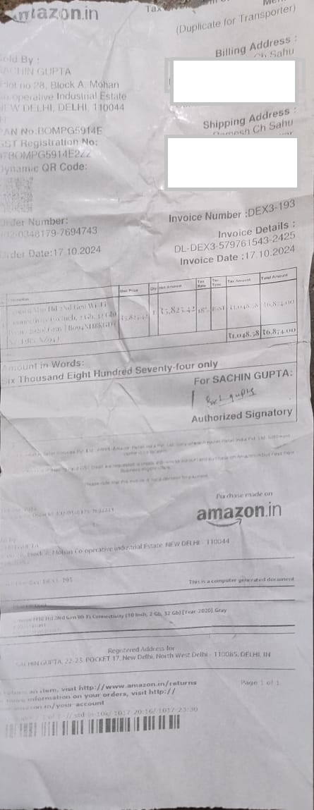 MrRcsahu's tweet photo. Bought a Lenovo product via @amazonIN from a Delhi seller, but it was made in Nov 2021 and sold as new in Oct 2024. @Lenovo_IN now denies warranty, citing a "High Shelf Issue." Consumers need visible manufacture dates for transparency. #ConsumerRights #CyberFraud #AmazonIndia https://t.co/75UYkruEK3