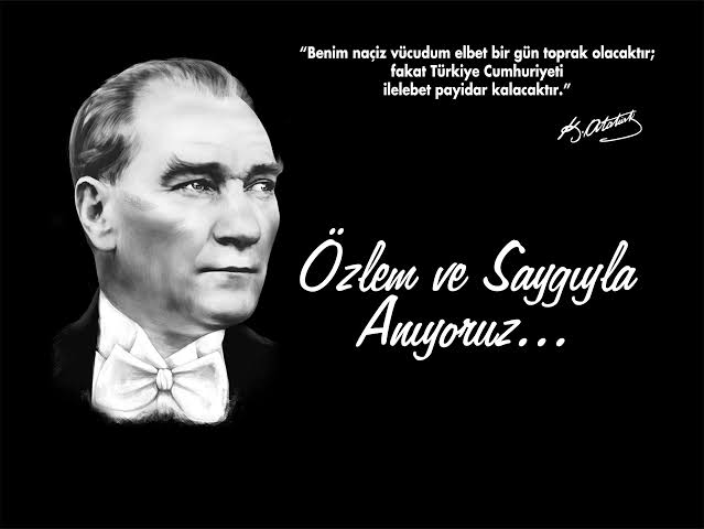 Cumhuriyetimizin kurucusu Gazi Mustafa Kemal Atatürk’ü vefatının 86. yılında rahmet, minnet ve şükranla anıyoruz.
<a href="/tcmeb/">Millî Eğitim Bakanlığı</a>
<a href="/Yusuf__Tekin/">Yusuf Tekin</a>
 <a href="/omurfatih/">Ömür Fatih Karakullukçu</a>
<a href="/meb_dhgm/">Destek Hizmetleri Genel Müdürlüğü</a>
<a href="/ozkan_meb/">Özkan AVCI</a>
<a href="/MemAnkara/">Ankara İl Millî Eğitim Müdürlüğü</a>
<a href="/kocakysr/">Yaşar Koçak</a>
@ismail_ctinkaya <a href="/UgurAktepe66/">Uğur Aktepe 🇹🇷</a>
<a href="/mebakub/">MEB AKUB</a> <a href="/MetinTayarer/">Metin TAYARER🇹🇷🇹🇷🇹🇷</a>