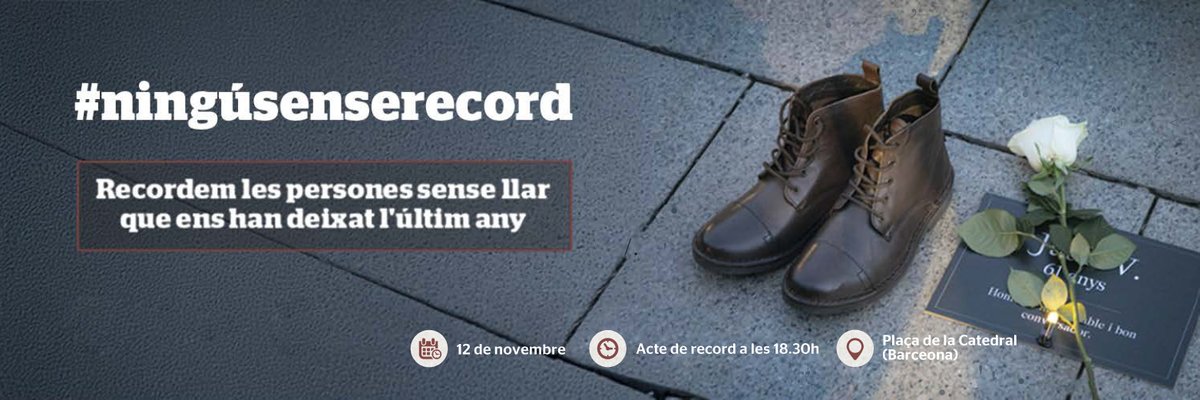 Dimarts 12 de novembre celebrarem l’acte de record a les persones sense llar que ens han deixat l’últim any.
arrelsfundacio.org/84-llars-per-p…