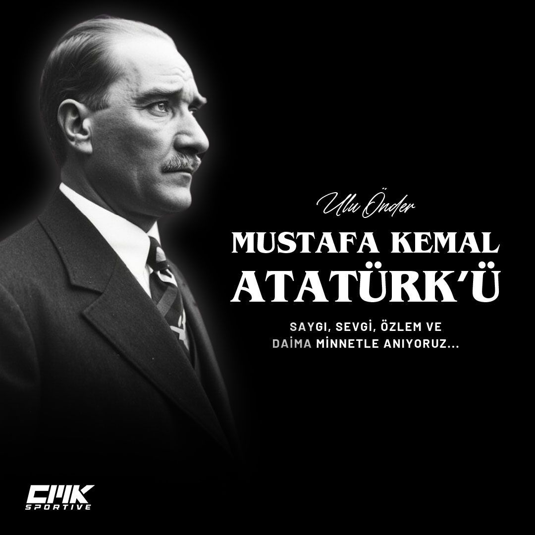 CmkSportive's tweet photo. Saygı, sevgi, özlem ve daima minnetle anıyoruz...
1881-193∞  🇹🇷 

#10kasım https://t.co/OTJE126S6p