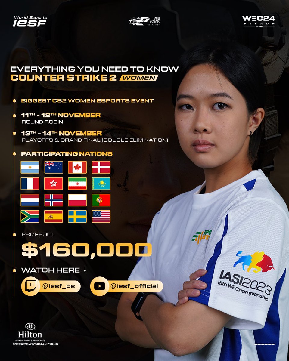 Everything you need to know - CS2 WOMEN #WEC24 ✌️

GLHF!

#IESF