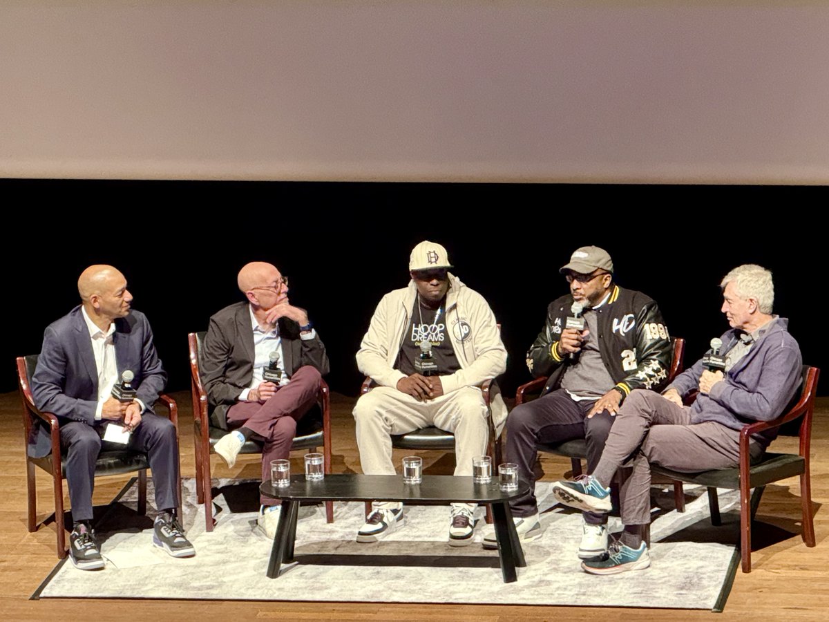 Ben_Henning's tweet photo. The way I got outta my head tonight (after this intense week) was to volunteer for @chihumanities and the panel discussion, "Hoop Dreams at 30". With the 2 stars of the documentary (Arthur Agee &amp; William Gates), the producer, director, and J.A. Adande moderating. Just fantastic. https://t.co/csLgykAc4d