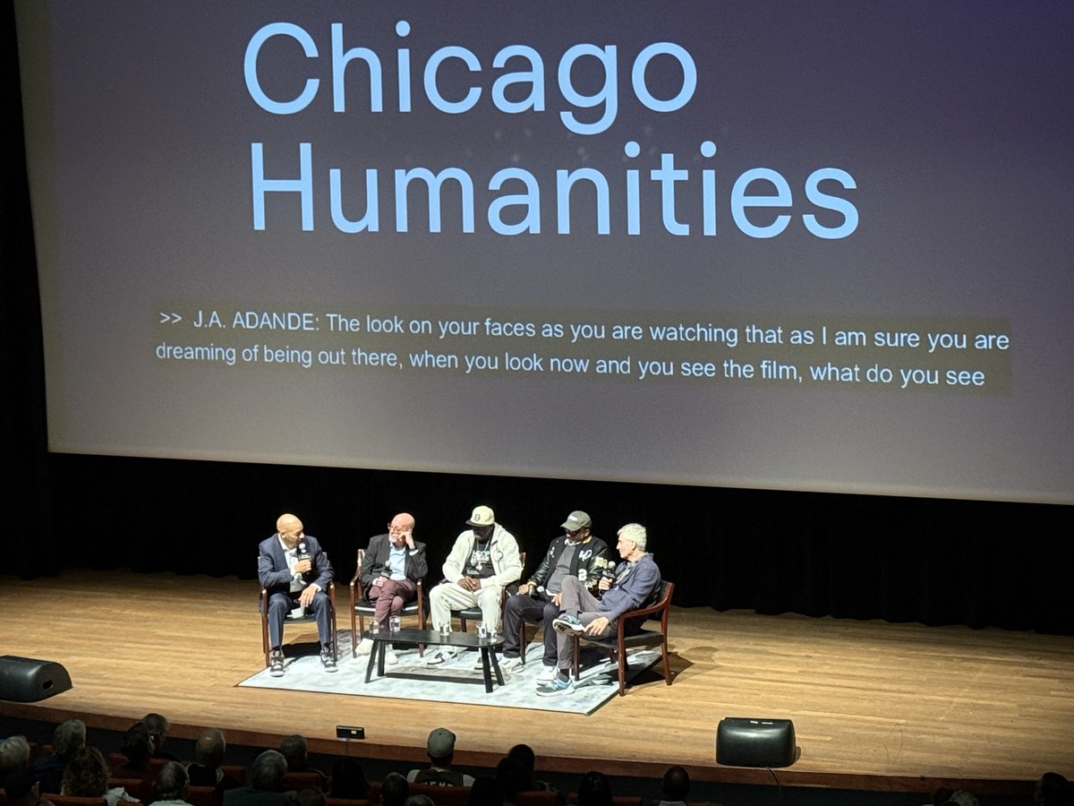 Ben_Henning's tweet photo. The way I got outta my head tonight (after this intense week) was to volunteer for @chihumanities and the panel discussion, "Hoop Dreams at 30". With the 2 stars of the documentary (Arthur Agee &amp; William Gates), the producer, director, and J.A. Adande moderating. Just fantastic. https://t.co/csLgykAc4d