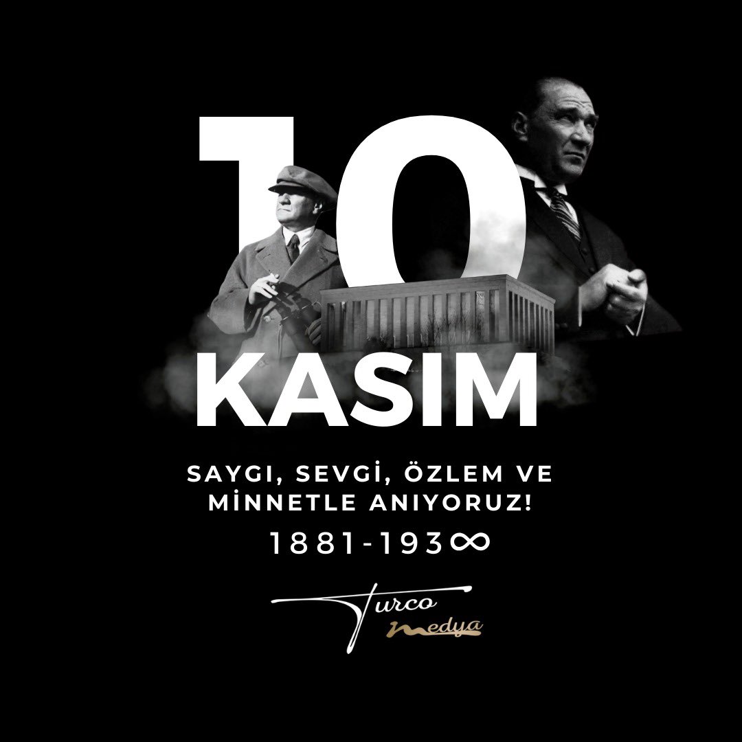 turcomedya's tweet photo. Yaşadığı yüzyılın dehası büyük önder Mustafa Kemal Atatürk’e, her 10 kasım daha da çoğalan minnet duygusuyla…

#10kasım 
#10kasım193oo https://t.co/KBmn8ZbrIV