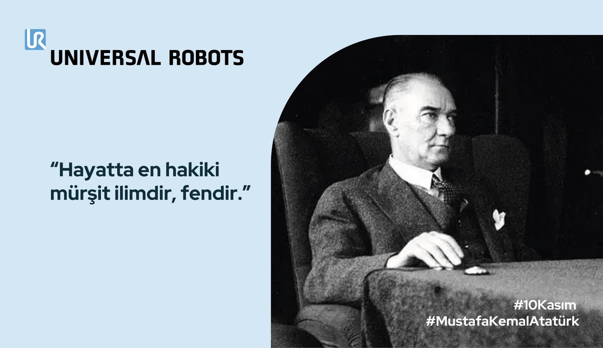 #10Kasım 1938'de aramızdan ayrılan Türkiye Cumhuriyeti’nin kurucusu #MustafaKemalAtatürk, "Hayatta en hakiki mürşit ilimdir, fendir." sözüyle bugün bizlere ışık tutmaya, yenilikçi düşünceyi ve sürekli gelişimi teşvik etmeye devam ediyor. 

Saygı, özlem ve minnetle anıyoruz.