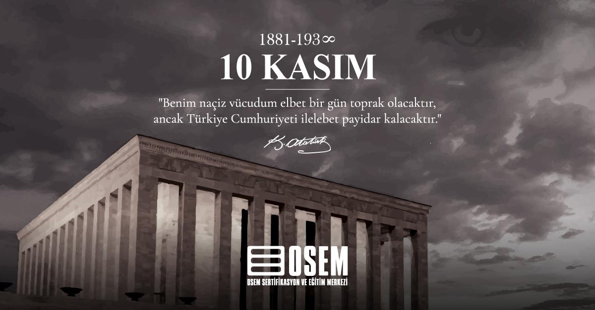 Cumhuriyetimizin kurucusu Gazi Mustafa Kemal Atatürk’ü, aramızdan ayrılışının 86. yılında saygı, özlem ve minnetle anıyoruz. Emanetine daima sahip çıkacağız.
#Osem #10Kasım