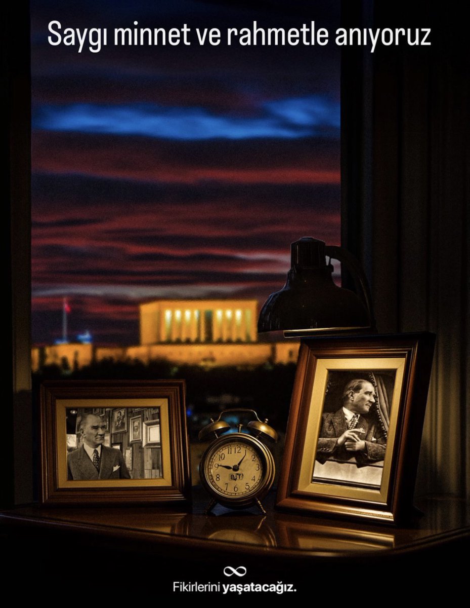 Gazi Mustafa Kemal Atatürk ;Büyük Şefimizi saygı minnet ve rahmetle anıyoruz #Seninİzinde86yıl