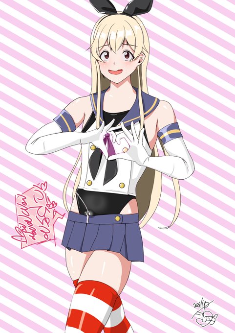 オリキャラくんを競泳水着島風くんにさせたら勝手に射精してしまいました 