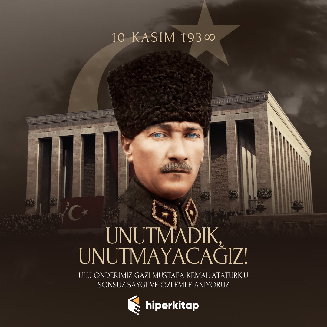 Ulu önderimiz Gazi Mustafa Kemal Atatürk’ü sonsuz saygı ve özlemle anıyoruz. #10Kasım