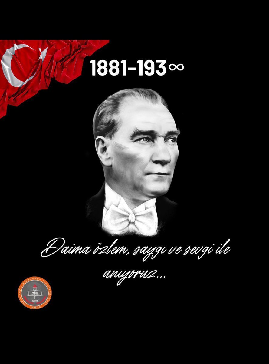 siirtnfk's tweet photo. Cumhuriyetimizin kurucusu Gazi Mustafa Kemal Atatürk'ü sevgi,saygı ve özlemle anıyoruz.@mem_siirt @tcmeb https://t.co/XEUrps81oG