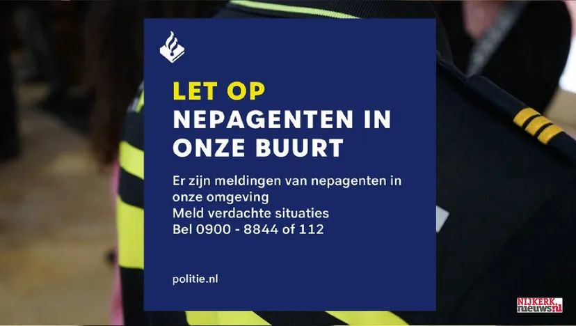 WEER meldingen uit Winkel en Nieuwe Niedorp over nepagenten.
U wordt gebeld door neppolitie met het verhaal dat er inbrekers actief zijn, ze willen weten of u waardevolle spullen in huis heeft. Die komen ze ophalen om zogenaamd te voorkomen dat ze gestolen worden. Niet doen!!
