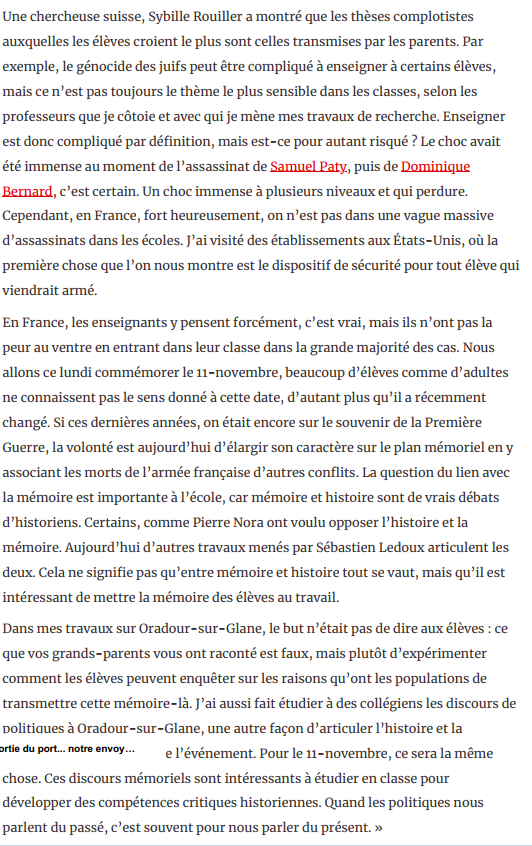 Parution d'une tribune dans le Dauphiné libéré sur l'enseignement de l'histoire et de la mémoire. C'est bien sûr moins détaillé que mes articles scientifiques mais cela résume quelques aspects. Merci au journal de m'avoir sollicitée!
c.ledauphine.com/environnement/…