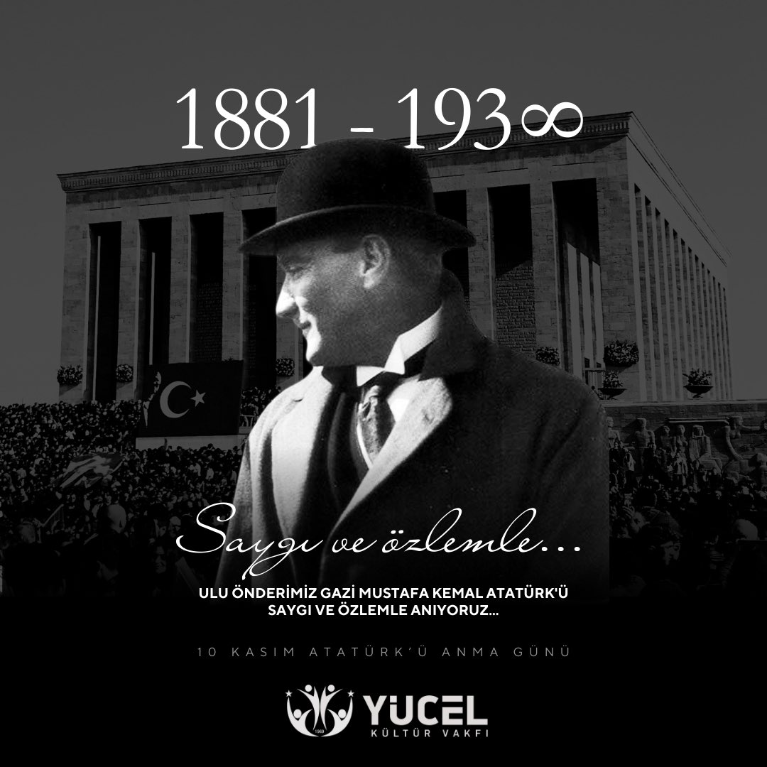 Ulu Önder Mustafa Kemal Atatürk’ü saygı, minnet ve özlemle anıyoruz. 

Dün, bugün, yarın, daima...

#İzindeyiz #mustafakemalatatürk