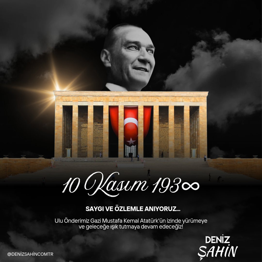 Bu memleketin her karış toprağında senin sevdan var. Aramızdan ayrılışının 86. yılında Ulu Önder Mustafa Kemal Atatürk’ü saygı ve özlemle anıyoruz. Ruhun şad olsun… #Türkiye #10Kasım