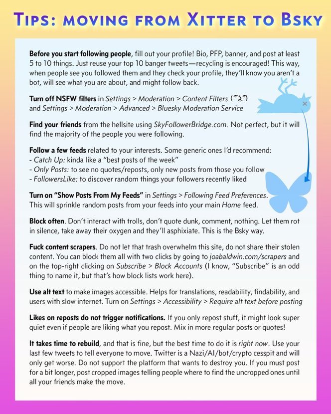 Something big is definitely happening over on Bluesky, with masses of cool people constantly joining, many TwiX refugees. Things are *really* taking off.

This platform's role in helping fascists get elected just might have something to do with it.