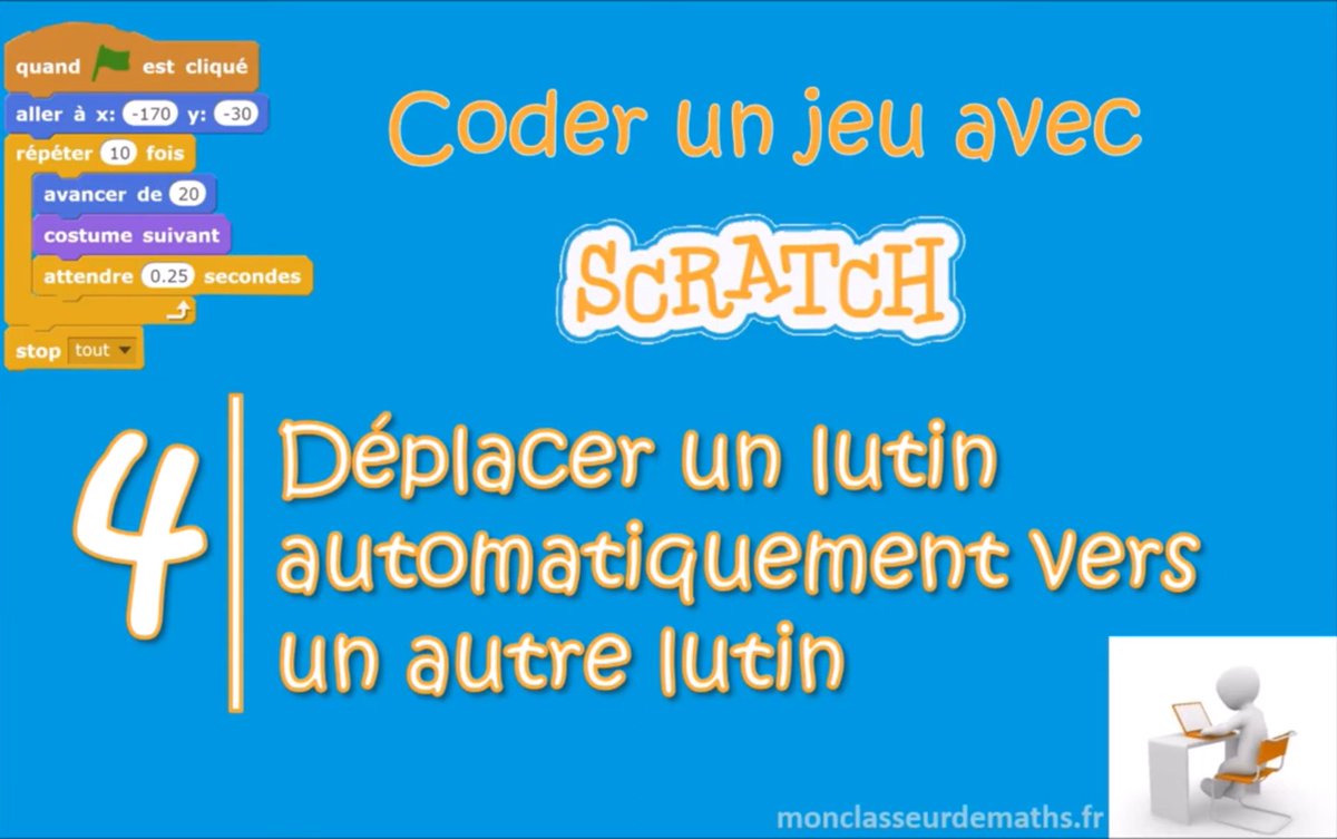 𝗡𝘂𝗶𝘁 𝗱𝘂 𝗖𝗼𝗱𝗲 𝟮𝟬𝟮𝟱 (@nuitducode) on Twitter photo Entraînement #Scratch pour la Nuit du Code (nuitducode.net) au format Cahier Numérique (cahiernum.net).
🕹️ 4 - Déplacer un lutin automatiquement vers un autre lutin
➡️ cahiernum.net/WVHS7Z
Tutoriel vidéo de <a href="/jy_labouche/">Jean-Yves Labouche</a>
#NSI #SNT #NDC25 Entraînement #Scratch pour la Nuit du Code (nuitducode.net) au format Cahier Numérique (cahiernum.net).
🕹️ 4 - Déplacer un lutin automatiquement vers un autre lutin
➡️ cahiernum.net/WVHS7Z
Tutoriel vidéo de <a href="/jy_labouche/">Jean-Yves Labouche</a>
#NSI #SNT #NDC25