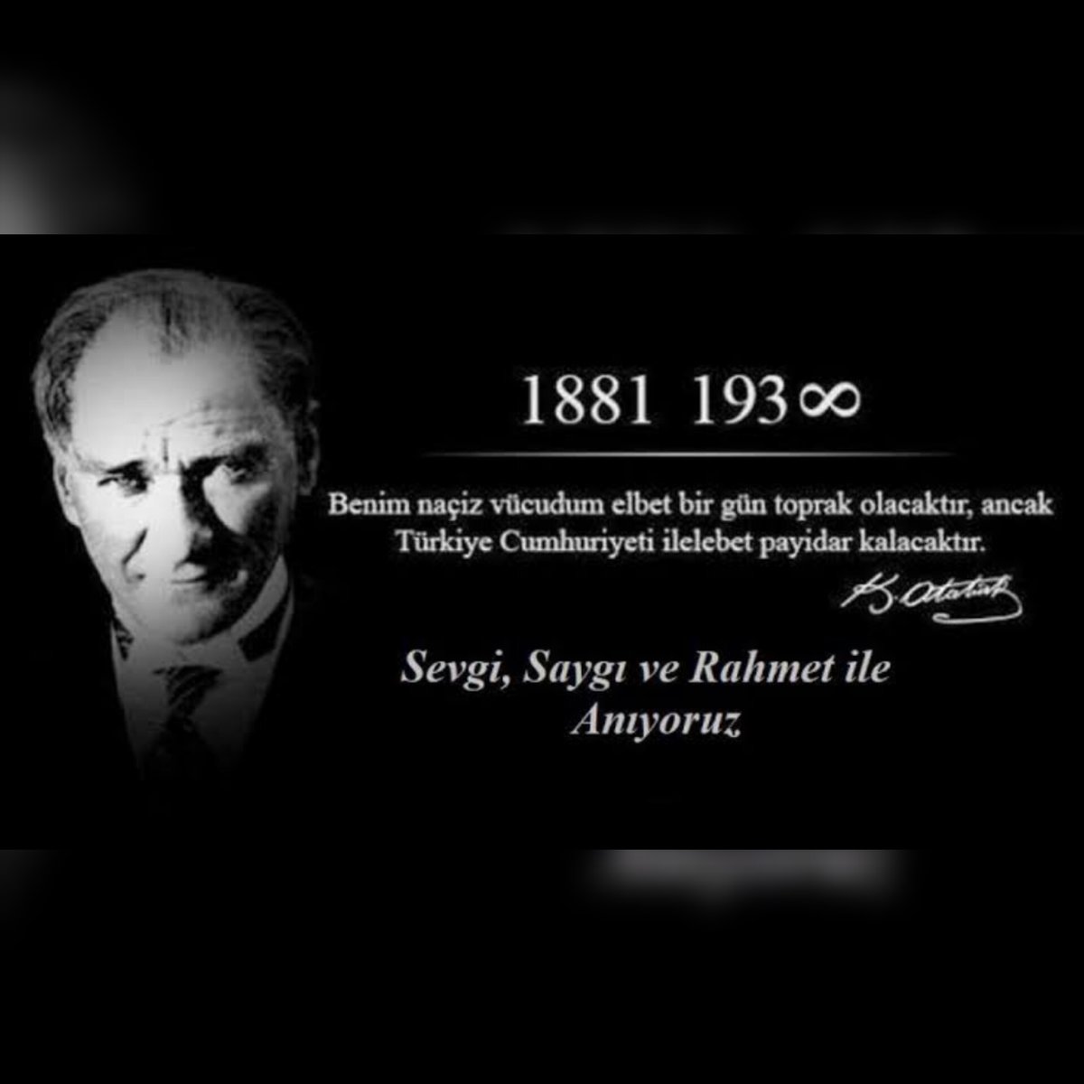 erays1907's tweet photo. Sevgi, saygı ve özlemle anıyoruz 🙏 #Atatürk #10kasım #1938 #unutulmaz #sonsuzakadar https://t.co/zGp2fFYeYf