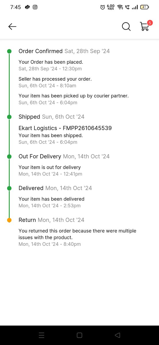 dhrity_1995's tweet photo. why in the @Flipkart  app showing REPLACEMENT COMPLETED, ITEM SHIPPED. I didn't get the item yet. @flipkartsupport. Your are separating one single issue in many, resolving in your system. https://t.co/7DzgQCBmBn
