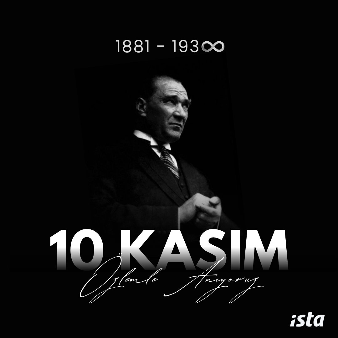 Ulu Önder Mustafa Kemal Atatürk'ü saygı ve özlemle anıyoruz.

#10kasım