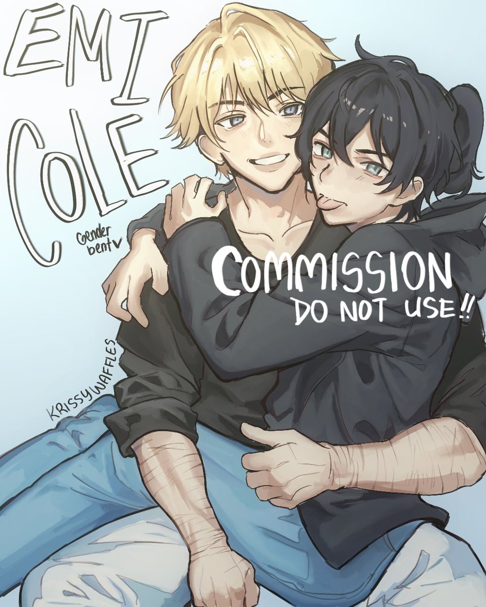 KrissyWaffles's tweet image. a commission for @jaidee_arts emicole genderbent 😘

#classof09 #emicole