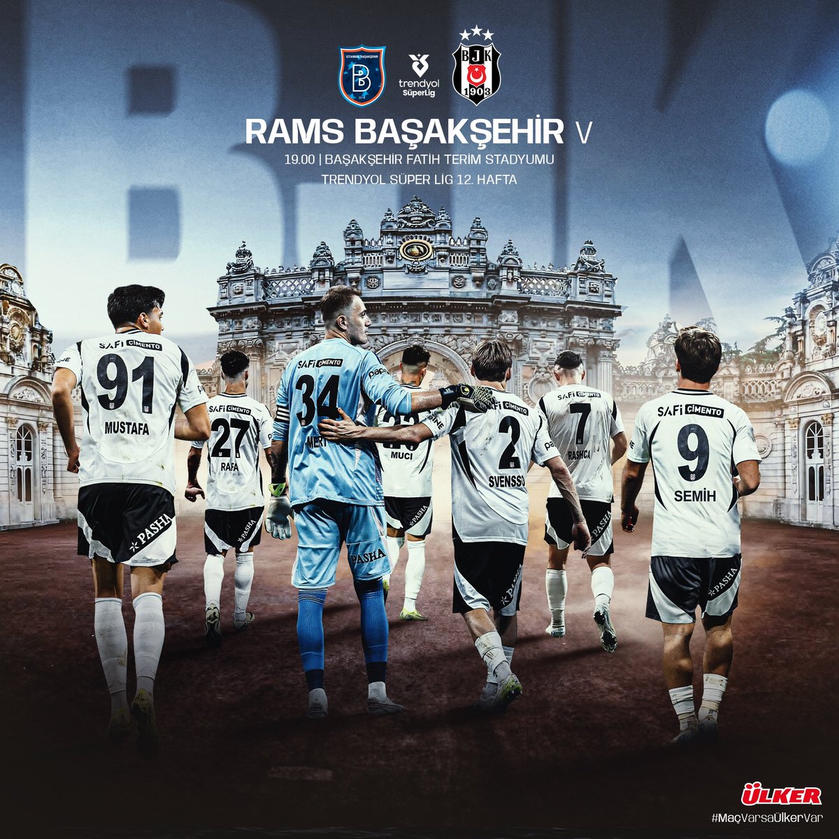 📢 Bugün #BeşiktaşınMaçıVar
🏆 Trendyol Süper Lig 12. Hafta 
🆚 <a href="/ibfk2014/">RAMS Başakşehir</a> 
📍 Başakşehir Fatih Terim Stadyumu
⏰ 19.00 

<a href="/Ulker/">Ülker</a> | #MaçVarsaÜlkerVar