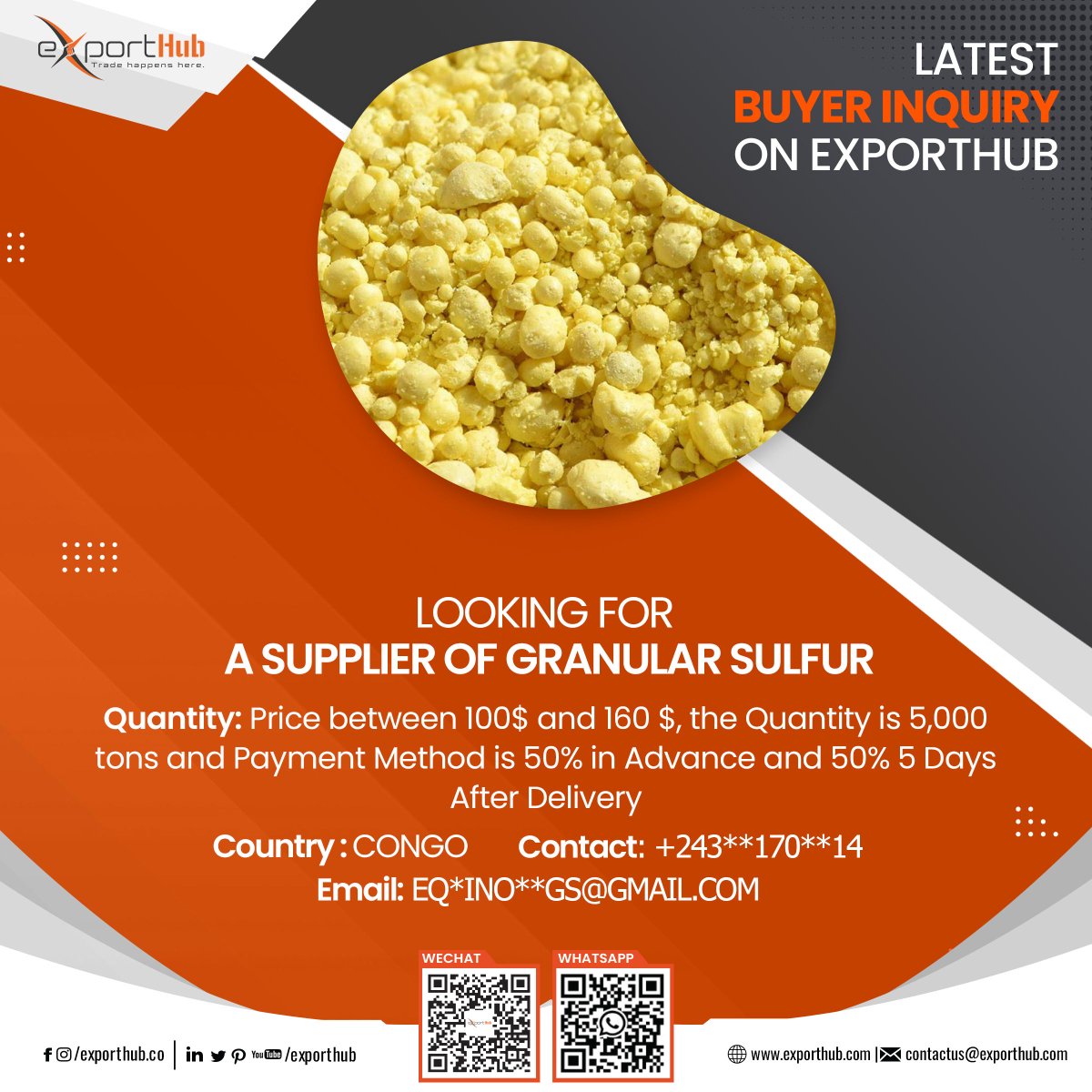 Grab the hottest deals before they're gone! Check out our latest buy offers and seize the perfect sourcing opportunities now.
Quote Now! 
exporthub.com/premiumservice… 
#Buyoffer #Exporthub #B2B #International #Trade #Buying