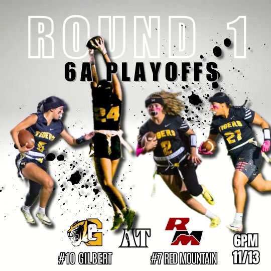 Playoff time!!!!!!

Stage is set #10 Gilbert will travel to #7 Red Mountain on Wednesday night 6pm.

The road to state begins. Come support the lady Tigers 🐯 <a href="/Gilbert_Tigers/">Gilbert High School Athletics</a> <a href="/KevinMcCabe987/">Kevin McCabe</a> <a href="/BJMedia1/">BJ Media</a> <a href="/ZachAlvira/">Zach Alvira</a> <a href="/AZSPORTSNETWORK/">azsportsnetwork</a>