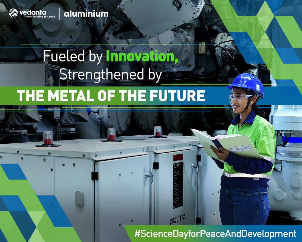 VedantaAluminum's tweet photo. At #Vedanta #Aluminium, we believe science and young minds drive progress. This World Science Day for Peace and Development, we celebrate aluminium's role in building a sustainable, bright future with our youth leading the way.
#GreenAluminium #MetaOfTheFuture #WorldScienceDay https://t.co/fDvin6QULG