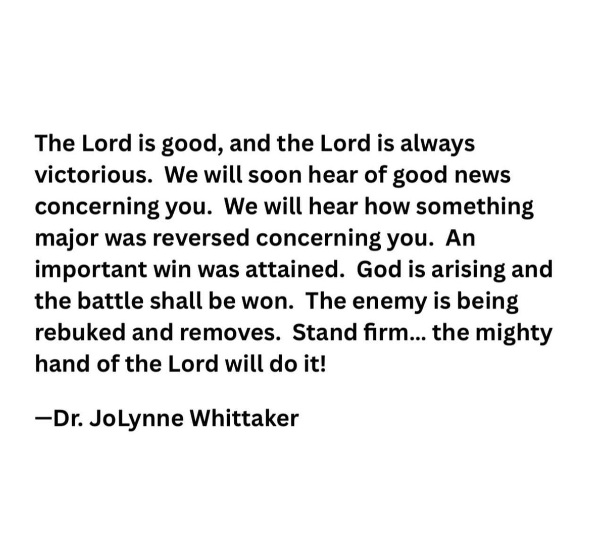 DrJoLynneW's tweet photo. #PROPHETIC WORD - I sense very strong this is concerning legal matters and family affairs.   I see matters of finances and threats made.  I see manipulation and theft.  A great injustice.  A great and very personal attack.  Dry your tears and take off your sack cloth — God will give you beauty for ashes and that barren place will become a blooming place once again.  You will see your salvation in Jesus’ name!

What the enemy stole shall be returned.  What was torn down shall be rebuilt.  You’re coming back better than before with even more!

Double for your trouble and a sevenfold restoration - I call it forth and call it done in Jesus’ name!

When the thief is caught, he must repay sevenfold.  There is no evasion in the spirit-realm; the laws and systems of God are unavoidable.  So do not be surprised when you see restoration AND a cash settlement.  Do not be surprised when you see your blessing restored AND a cash windfall.  I release the fullness of 
📖 Proverb 6:31 over you and I call it DONE in Jesus’ name!

The next we will hear of you, is good news.  We will hear news of your victory… others will be telling of your joy.  For God knows how to do it BIG!  Prepare for the celebration - let joy and faith arise!  God is moving in your direction - somebody get ready - #ItsGonnaHappen !

𝒟𝓇. 𝒥𝑜𝐿𝓎𝓃𝓃𝑒 𝒲𝒽𝒾𝓉𝓉𝒶𝓀𝑒𝓇
𝘑𝘰𝘓𝘺𝘯𝘯𝘦𝘞𝘩𝘪𝘵𝘵𝘢𝘬𝘦𝘳.𝘰𝘳𝘨