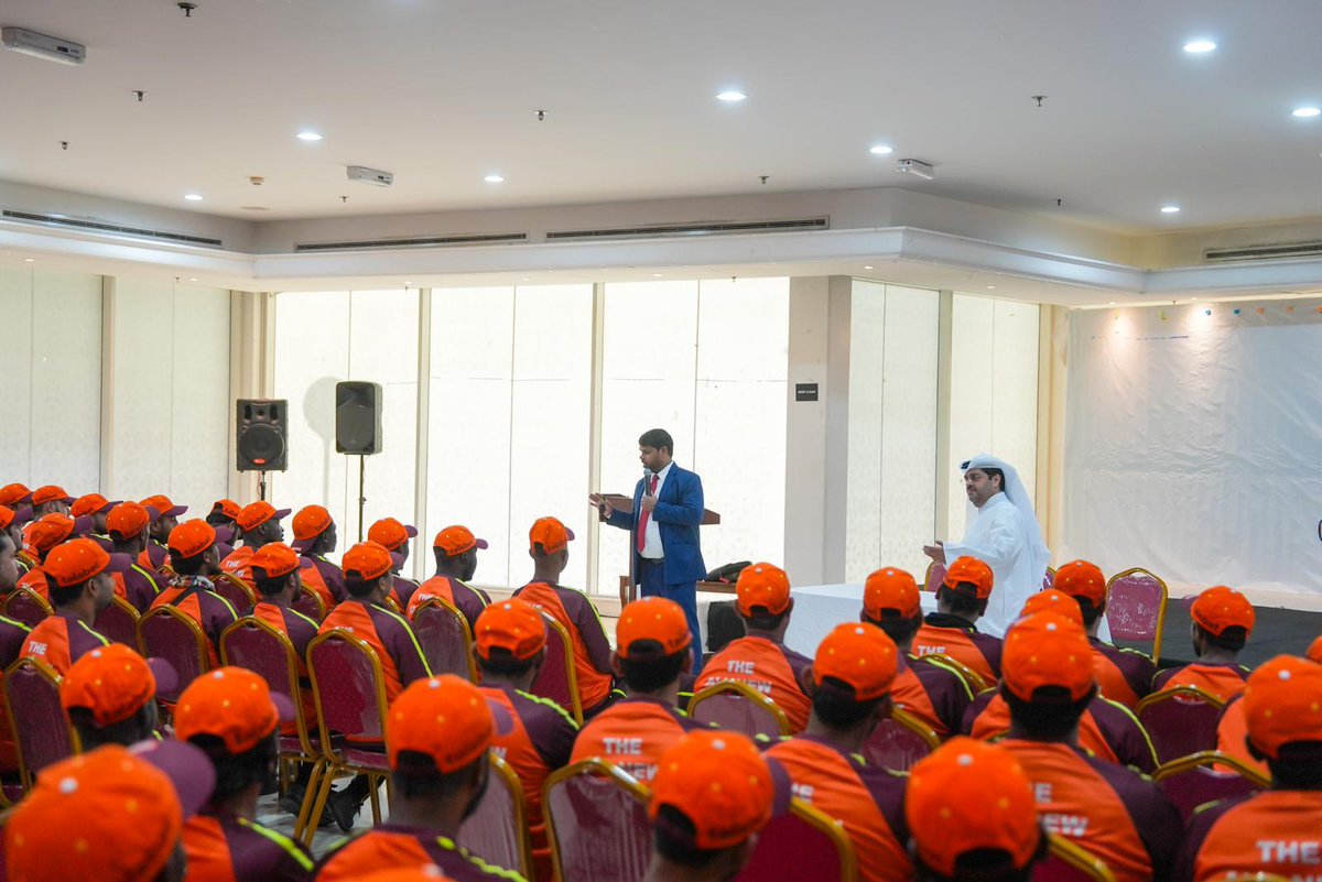 MOLQTR's tweet photo. The Ministry of Labour, in collaboration with the Ministries of Interior, Public Health, and the International Labour Organization (ILO), organised an awareness workshop for delivery riders under the theme: "Safe Driving, a Calm Mind: Road Safety and Mental Health for Better Performance." The workshop aimed to raise awareness about road safety and provide participants with guidelines on occupational and mental health.
#molqtr