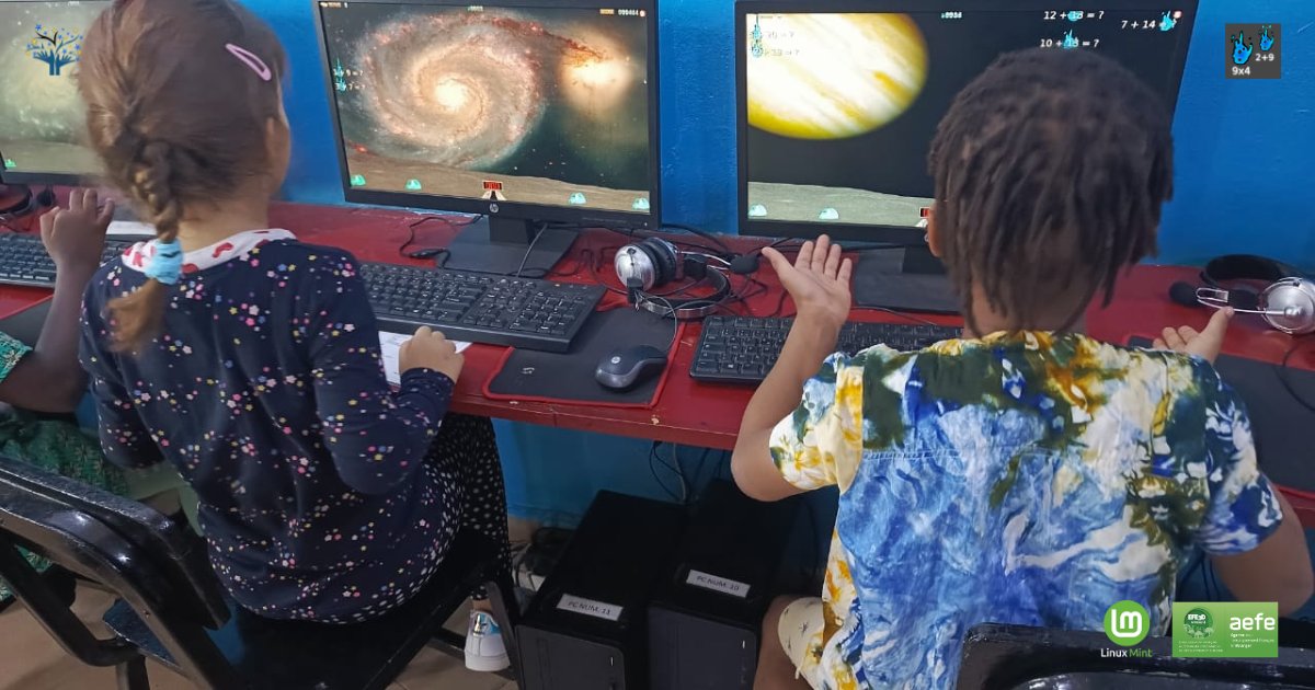 eslecrivains's tweet image. #Tice  | 🧮 Les élèves s’exercent à l’addition des nombres jusqu’à 1000 à travers 𝗹𝗲 𝗹𝗼𝗴𝗶𝗰𝗶𝗲𝗹 open-source  #TuxMath, où ils doivent résoudre des calculs pour détruire des astéroïdes ! @aefeinfo @aefe_zao @linuxmintfr @linuxmint #science #efe3d lesecrivains.fr