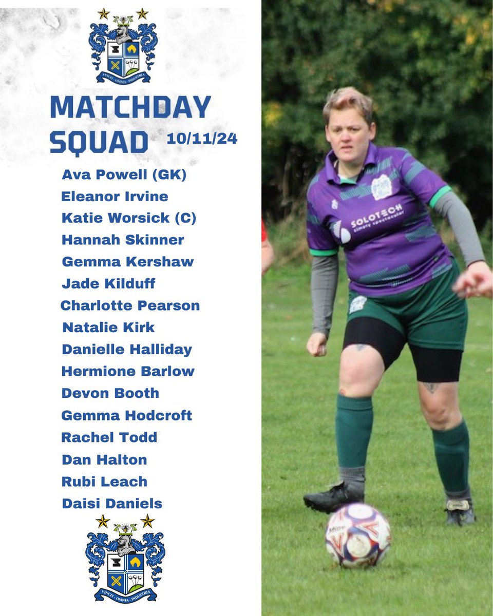 ⚪️🔵 Match-day Squad ⚪️🔵

Today’s Squad as we host Cherrybrook FC Ladies in the league. 

Get down and show your support 

Kick-off 1.15pm 

Gigg Lane BL9 9HR

#Buryfc #BePartOfIt