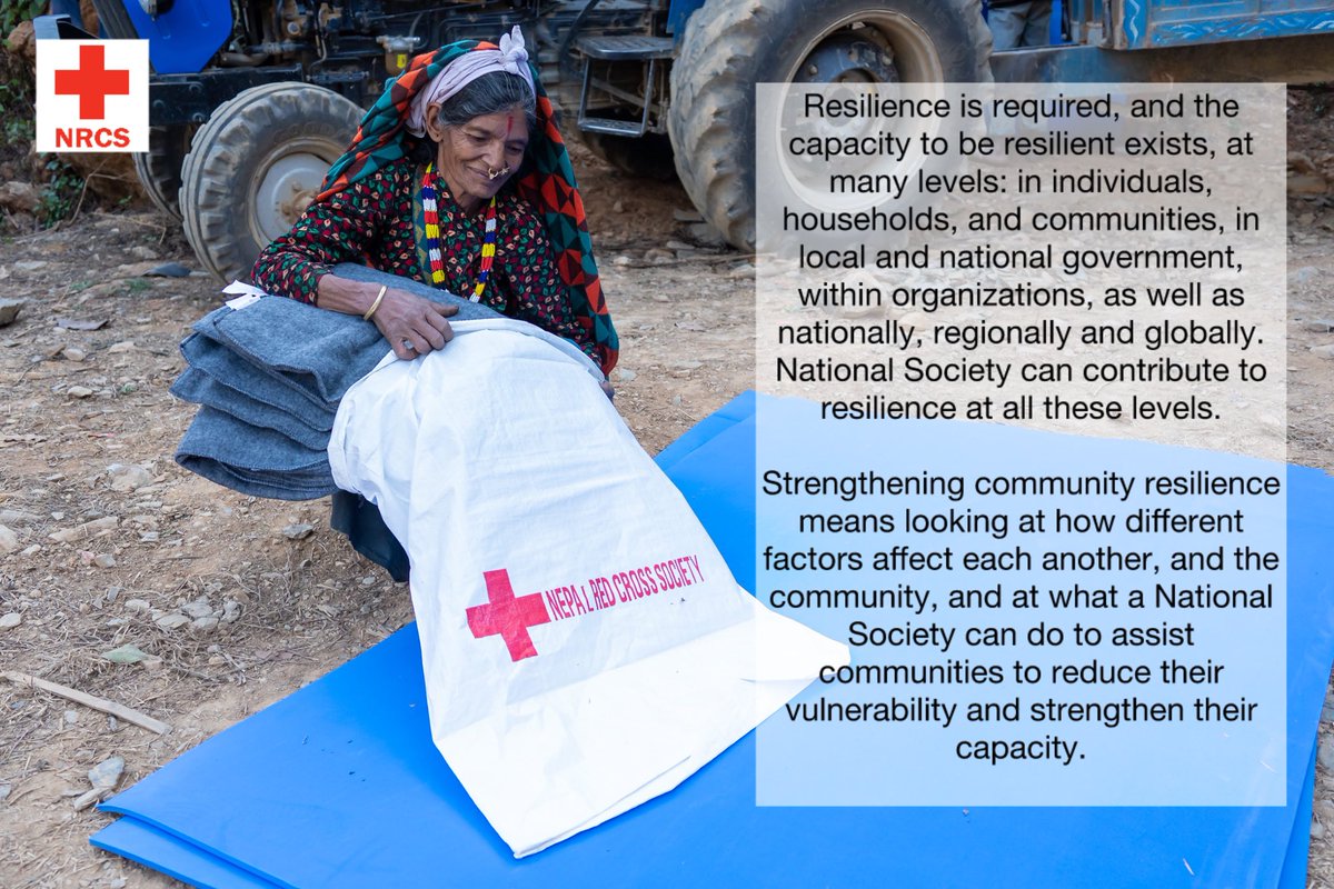 Characteristics of resilience differ across geographies.

Our role as a National Society is to facilitate that process, connect communities with relevant stakeholders, and accompany communities as they make progress.

#IFRC #R2R #ClimateActionNow