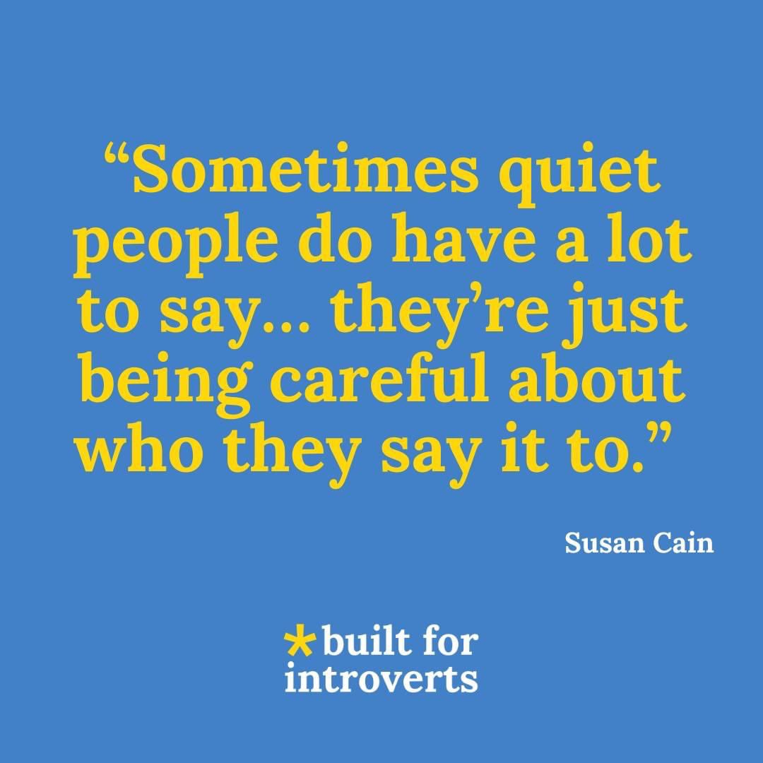 builtforintros's tweet photo. “Sometimes quiet people do have a lot to say… they’re just being careful about who they say it to.” Susan Cain

#introvert #introvertlife #introvertproblems #introvertstruggles #quiet #builtforintroverts #introvertly https://t.co/FpOJDeYIU8