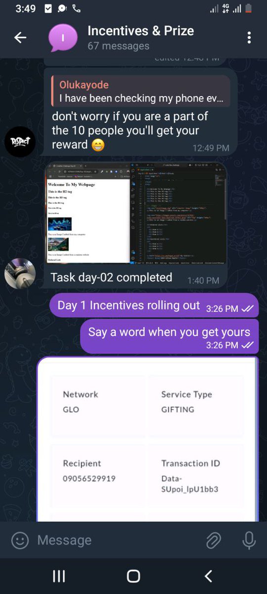 Codeflexng's tweet photo. 🎉 Day 1 incentives have been distributed! 💥
We’re all about transparency—check out the proof! 📸
Interested in partnering or donating to support beginner coders? Let’s empower the future together! 🚀
#Transparency #SupportTech #CodingCommunity #Codeflex2024 https://t.co/Zsl8wZtfkX