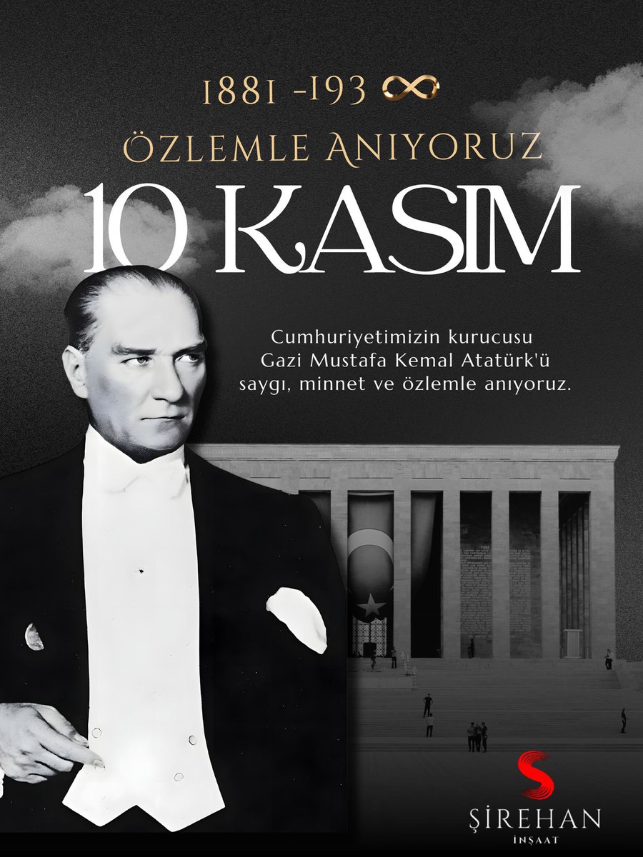 İstiklâl mücadelemizin Başkomutanı, Cumhuriyetimizin kurucusu Gazi Mustafa Kemal Atatürk’ü saygıyla anıyorum. 

#10Kasım #Atatürk